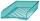 Briefkorb A4-C4, blau transparent, Außenmaß: B255 x T65 x H370,