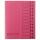Ordnungsmappe, 12 Fächer, rosa, A4, Mappe - Karton 250 g/m2, mit