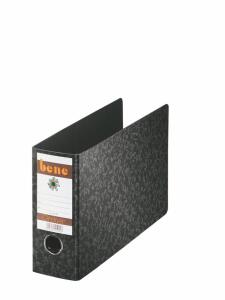 Hartpappe-Ordner, A5 quer, schwarz, für ca. 500 Blatt, mit aufgeklebtem