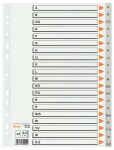 Kunststoffregister, A-Z, 21-tlg., A4, grau,...