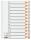 Register A4, Kunststoff, 1-12, grau, Universallochung, 120 my, PP