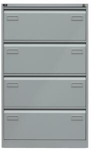 Hängeregistraturschrank 4 Auszüge silber BISLEY CDF4355 2 Bahnen