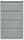 Hängeregistraturschrank 4 Auszüge silber BISLEY CDF4355 2 Bahnen