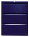 Hängeregistraturschrank, doppelbahnig, blau, 3...