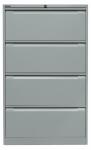 Hängeregistraturschrank, doppelbahnig, silber, 4...