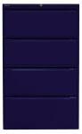 Hängeregistraturschrank, doppelbahnig, blau, 4...