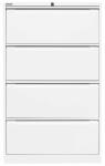 Hängeregistraturschrank, doppelbahnig, weiß, 4...