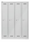 Garderobenschrank MonoBloc aus Stahl, komplett in lichtgrau