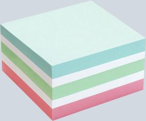 Büroring Haftnotiz Würfel pastell 75x75mm, 400 Blatt, FSC Quallität,