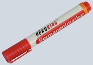 Büroring Permanentmarker, rot, Rundspitze 1,5-3mm