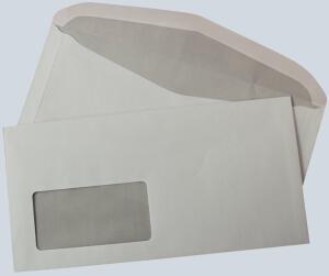 Büroring Kuvertierumschl.C6/5, 80g 114 x 229mm, Nassklebend, weiß mit