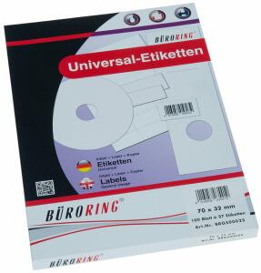 Büroring Etiketten, A4, 70 x 32mm, 2700 Etiketten