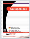 Büroring Collegeblock A5/80 Blatt liniert, holzfrei,...