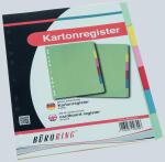 Büroring Karton Register A4 6-tlg. 5-farbig, 175g/qm