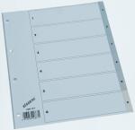Büroring Register, 1-6, A4, PP-Folie, grau, 125 my