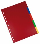 Büroring Register, A4, PP-Folie, 5-teilig, 5 Farben,...