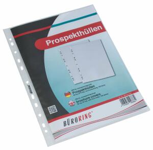 Büroring Prospekthülle, A4, PP-Folie, 80my, genarbt