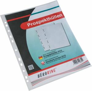 Prospekthülle A4 Eco, PP-Folie genarbt, ca. 50my, Eurolochung.