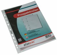 Büroring Prospekthülle A4 PP-Folie 60my genarbt