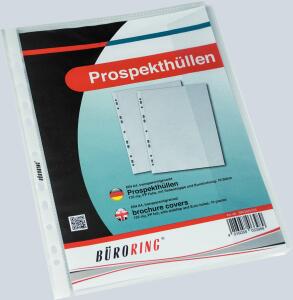 Büroring Prospekthülle A4 mit Kl. rechts seitlich offen, mit Klappe