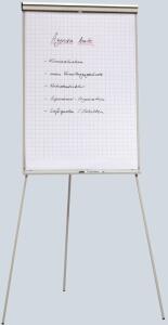 Büroring Flipchart Standard grau, Schreibtafelfläche 105x68cm