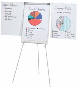 Büroring Flipchart ECO Standard grau, Schreibtafelfläche 106x74cm