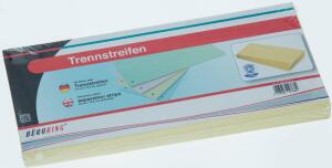 Büroring Trennstreifen gelb 10,5x24cm, 190g/qm Karton, gelocht