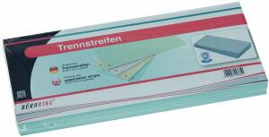 Trennstreifen blau, Sondermaß 105x228cm, 190g/qm Karton, gelocht