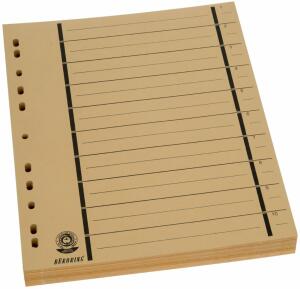 Büroring Trennblätter A4 gelb vollfarbig, schwarzer Orgadruck