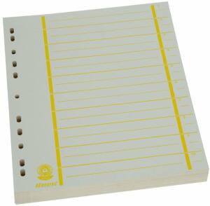 Büroring Trennblätter A4 gelb chamois, farbiger Orgadruck