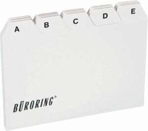 Büroring Leitkarten-Register A4 A-Z, PP-Folie, 25-teilig, weiß