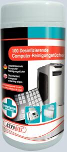 Desinfizierende Reinigungstücher in Spenderdose zur Reinigung von