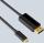 USB-C auf DisplayPort Kabel, 1,0m, schwarz