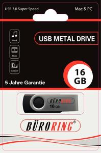 Speicherstick, USB 3.0 mit drehbarer Metall-Abdeckung