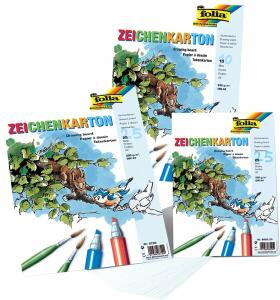 Zeichenkarton A4 25BL 120g ws FOLIA 8300/25 Zeichenpapier