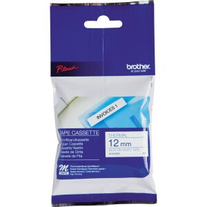 Schriftbandkassette 12mmx8m weiß/blau für P-touch
