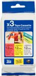 Schriftbandkassetten 3-er Set 1 x TZe-231 schwarz auf...