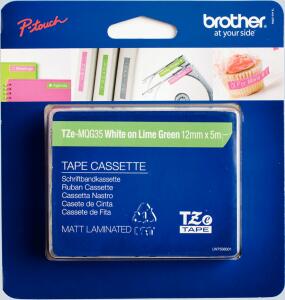 Schriftbandkassette TZEMQG35 laminiert, 12mm breit/5m lang