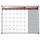 Monatsplaner 90 x 60 cm mit Aluminiumrahmen, magnetisch,