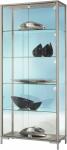 Standvitrine 800 Dekor Silber mit vollverglastem...