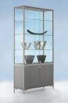 Staufachvitrine 800 Dekor Silber mit vollverglastem...
