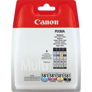 Multipack CLI581 CMYK für PIXMA TR7550, TR8550, TS6150,