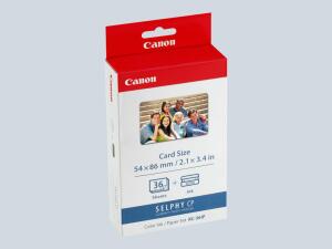 Photoset KC-36IP bestehend aus Fotopapier 86x54mm, (36 Blatt) und