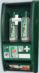 CEDERROTH Augenspülstation - inkl. 2x 500 ml Flasche und Pflasterspender