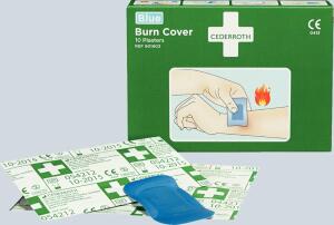 Cederroth Verbrennungspflaster BurnCover - 10 sterile Pflaster (74 x 45 mm)