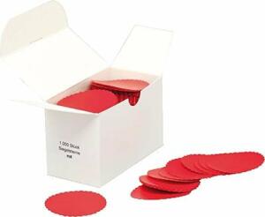 Siegelsterne rot, Ø 51 mm, gum. gewellter Rand