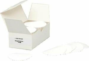 Siegelsterne weiß, Ø 51 mm, gum. gewellter Rand