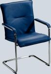 Besucherschwinger mit Chromgestell mit Komfortpolsterung,