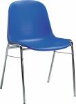 Besucherstuhl mit Chromgestell ergonomische Sitzschale