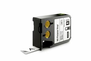 Schriftband für XTL 300 und XTL 500 19mm/7m schwarz auf weiß